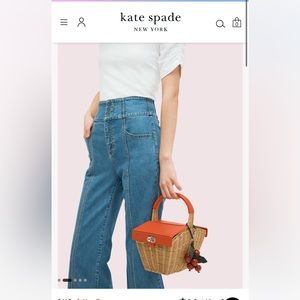 Kate Spade 3d wicker picnic basket with cherries 🍒
